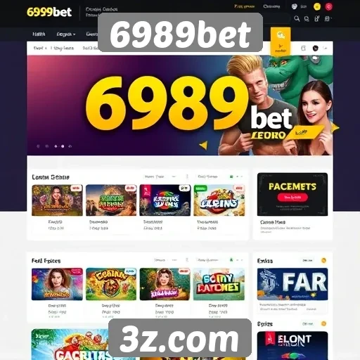 Interface e usabilidade do site 6989bet