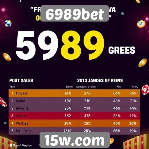 Estatísticas sobre a base de jogadores do 6989bet